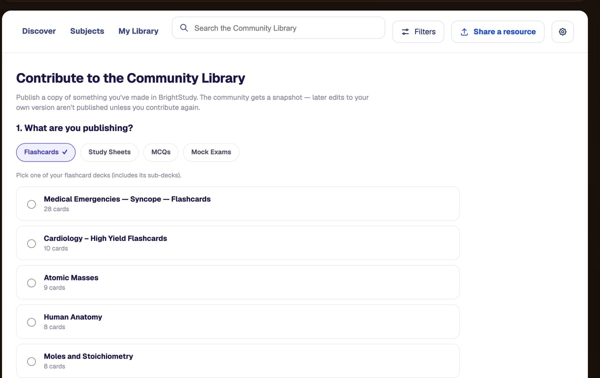 The Contribute to the Community Library page