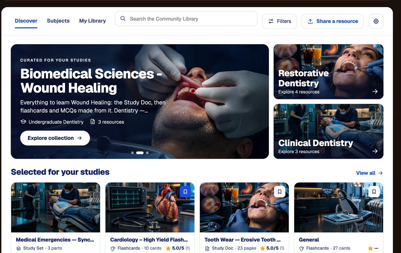 The BrightStudy Community Library home with published study resources